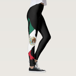 mexican flag country pride yoga womens fashion leggings