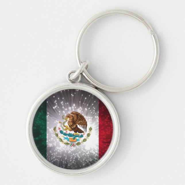 Mexican Flag Firework Key Ring (Front)