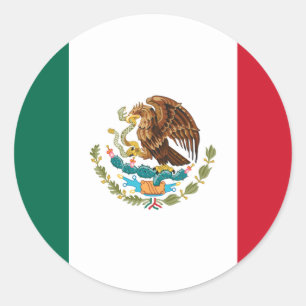 Mexican Flag - Flag of Mexico Classic Round Sticker