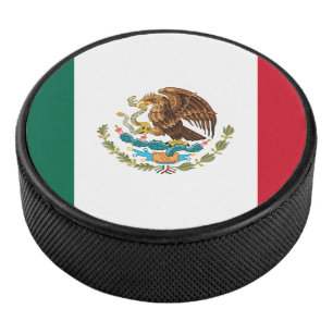 Mexican Flag - Flag of Mexico Hockey Puck