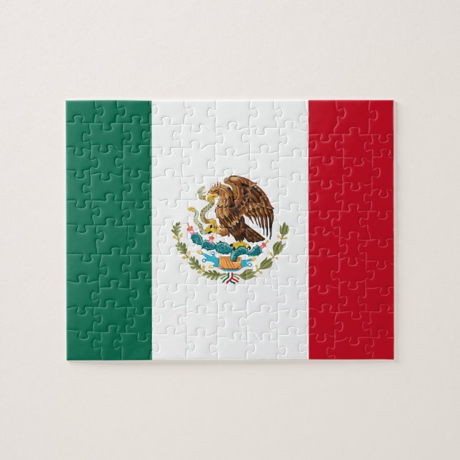 Mexican Flag - Flag of Mexico Jigsaw Puzzle (Horizontal)
