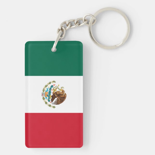 Mexican Flag - Flag of Mexico Key Ring (Back)