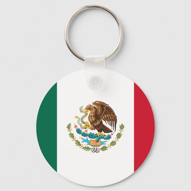 Mexican Flag - Flag of Mexico Key Ring (Front)