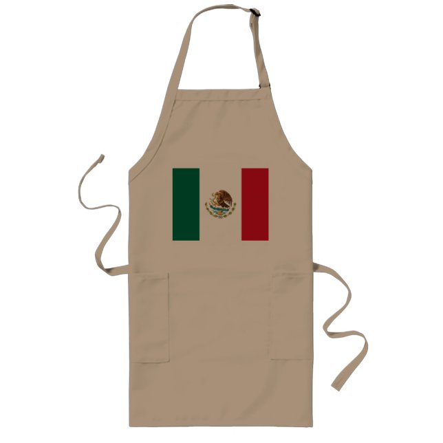 Mexican Flag - Flag of Mexico Long Apron (Front)