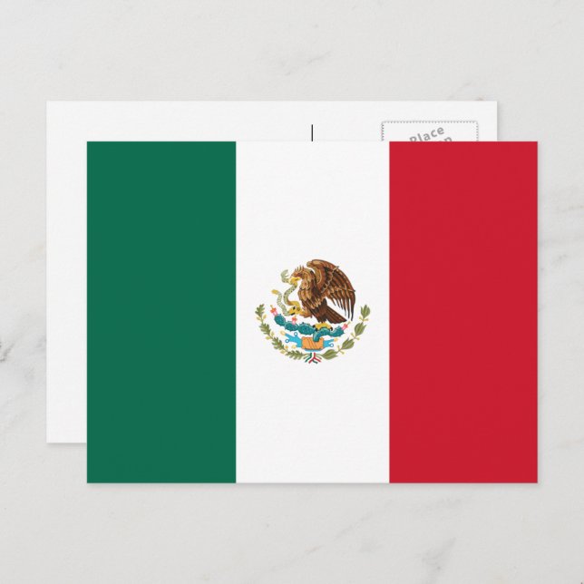 Mexican Flag, Flag of Mexico Postcard (Front/Back)