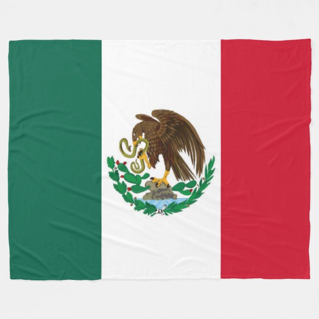MEXICAN FLAG FLEECE BLANKET (Front (Horizontal))