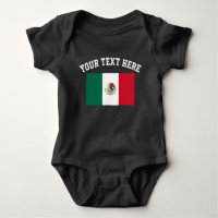 Mexican flag football jersey baby bodysuit outfit