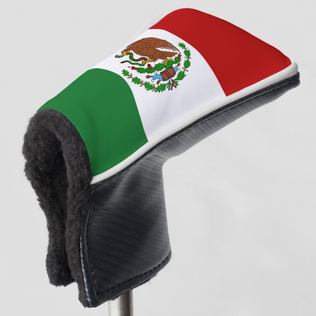 Mexican flag golf head cover (3/4 Front)