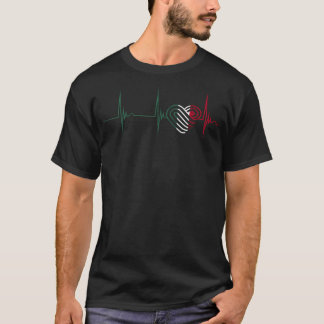 Mexican Flag Heart Mexico Heartbeat Ekg Pulse T-Shirt