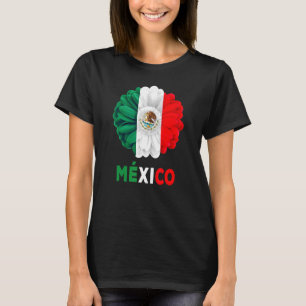Mexican Flag Idea De Mexico Para Mujeres & Dahlia T-Shirt