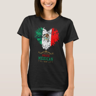 Mexican Flag Idea De Mexico Para Mujeres & Dahlia T-Shirt