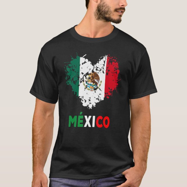 Mexican Flag Idea De Mexico Para Mujeres & Mexico  T-Shirt (Front)