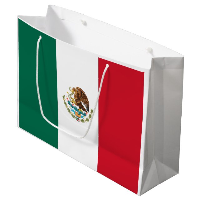 Mexican Flag Large Gift Bag (Front Angled)