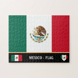Mexican Flag & Mexican country / Mexico Jigsaw Puzzle