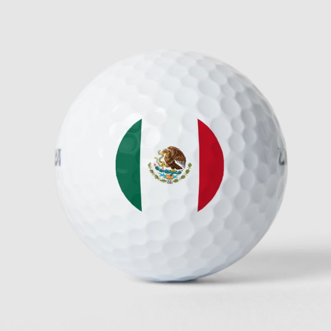 Mexican Flag (Mexico) Golf Balls (Front)