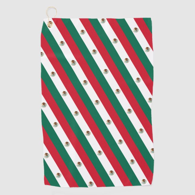 Mexican Flag & Mexico travel, holiday / sport fans Golf Towel (Front)
