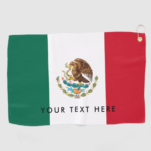 Mexican flag of Mexico custom golfing gift Golf Towel (Horizontal)