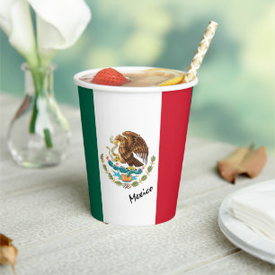 Mexican Flag paper cup, Mexico party Cups