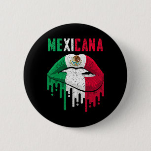 Mexican Flag Shirt Girl Women Kids Toddler Mexican 6 Cm Round Badge