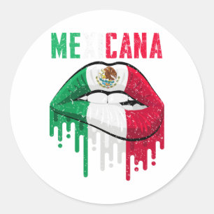 Mexican Flag Shirt Girl Women Kids Toddler Mexican Classic Round Sticker