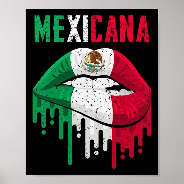 Mexican Flag Shirt Girl Women Kids Toddler Mexican Poster (Front)