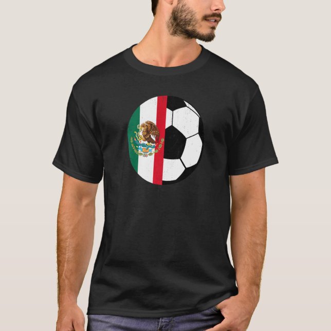 Mexican Flag Soccer Fans Football   Mexico Sports T-Shirt (Front)