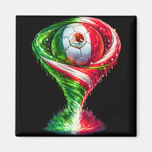 Mexican Flag Soccer Ll Tornado Graphic Mexican Pri Magnet