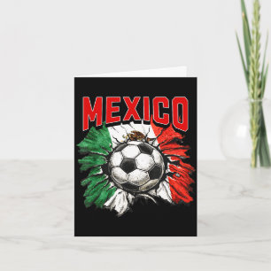 Mexican flag soccer mexico pride futbol family cup card