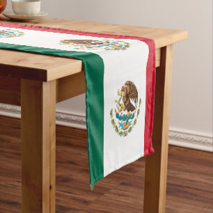 Mexican flag & Sports fan house decor / Mexico Short Table Runner