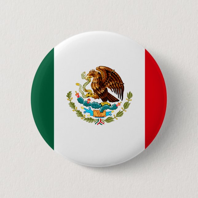 Mexican Flag T-shirts and Gifts 6 Cm Round Badge (Front)