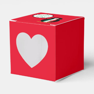 Mexican Flag Talking Ms. Penguin Heart Favour Box