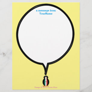 Mexican Flag Talking Ms. Penguin Stationary 