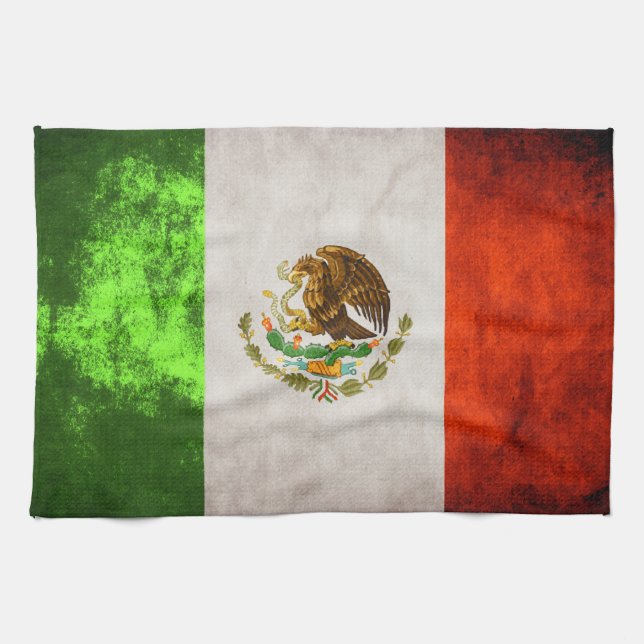 Mexican Flag Towel 16" x 24" (Horizontal)