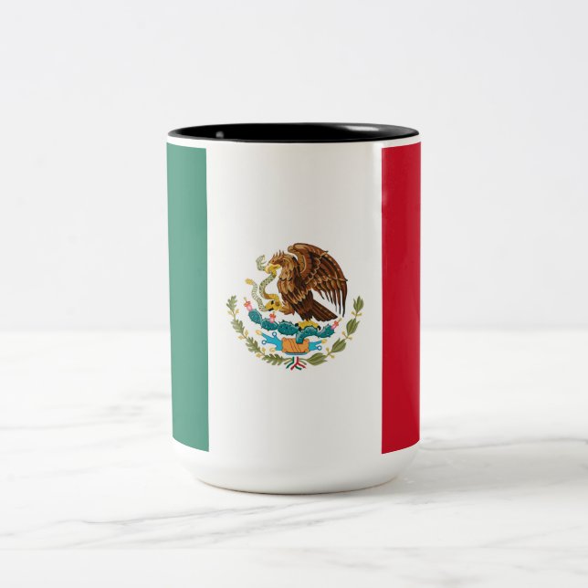 Mexican Flag Two-Tone Coffee Mug (Center)