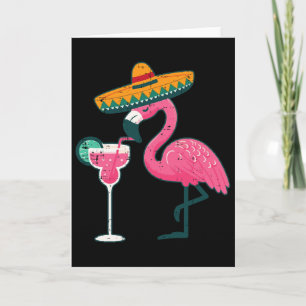 Mexican Flamingo Sombrero Cinco De Mayo Fiesta Wom Card