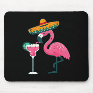 Mexican Flamingo Sombrero Cinco De Mayo Fiesta Wom Mouse Pad