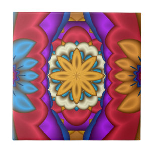 Mexican Floral Abstract Tile