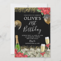 Mexican Floral Buchona Money Party Birthday