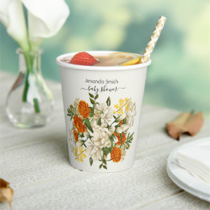 Mexican Floral Cinco De Mayo Baby shower Paper Cups