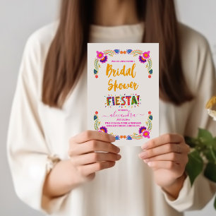 Mexican Floral Fiesta Bridal Shower  Invitation
