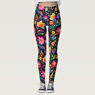 Mexican Floral Fiesta Leggings