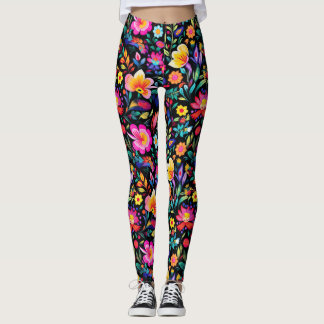 Mexican Floral Fiesta Leggings