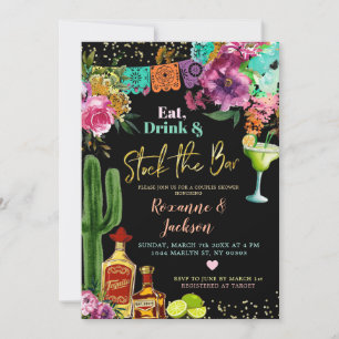 Mexican Floral Let's Fiesta Couples Shower Invitat Invitation
