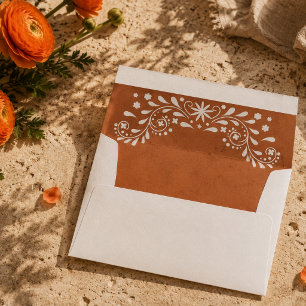 Mexican Floral Wedding Envelope