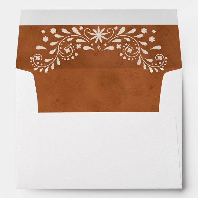 Mexican Floral Wedding  Envelope (Back (Bottom))