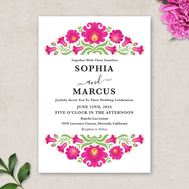 Mexican Floral Wedding Invitation (Creator Uploaded)