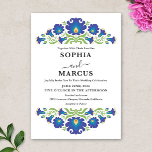 Mexican Floral Wedding Invitation