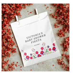 Mexican Flowers Baby Shower Fiesta Favour Bag