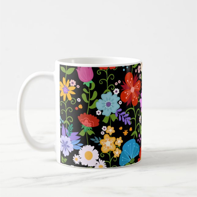 Mexican Folk Art Coffee Mug (Left)