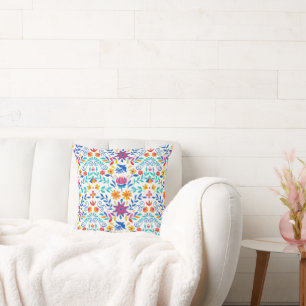 Mexican Folk Art Pattern Cushion